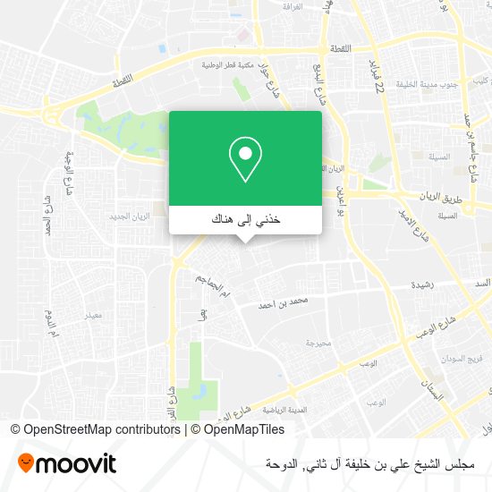 خريطة مجلس الشيخ علي بن خليفة آل ثاني