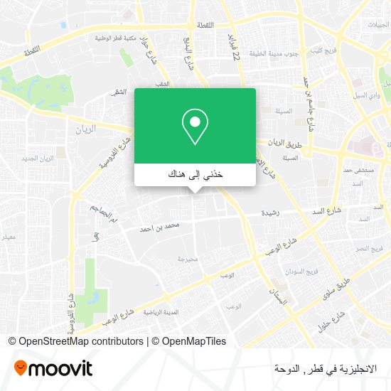 خريطة الانجليزية في قطر