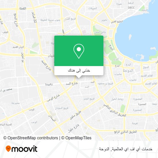 خريطة خدمات أي اف اي العالمية