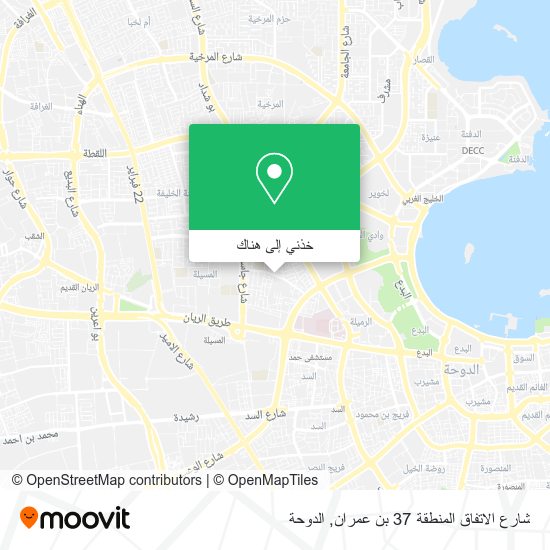 خريطة شارع الاتفاق المنطقة 37 بن عمران