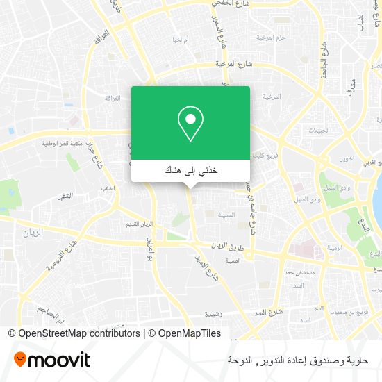 خريطة حاوية وصندوق إعادة التدوير