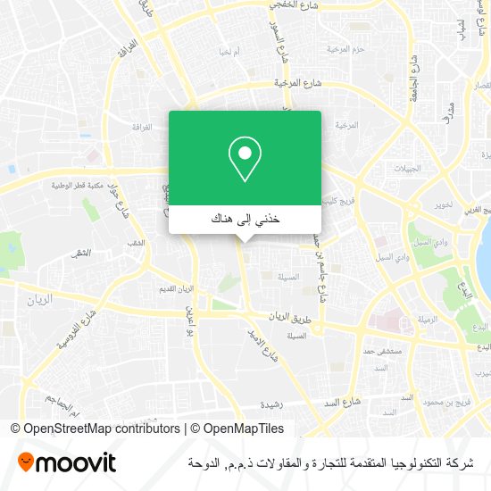 خريطة شركة التكنولوجيا المتقدمة للتجارة والمقاولات ذ.م.م