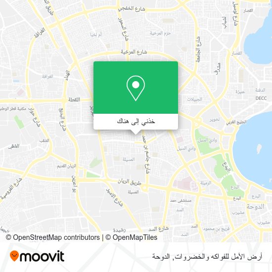 خريطة أرض الأمل للفواكه والخضروات