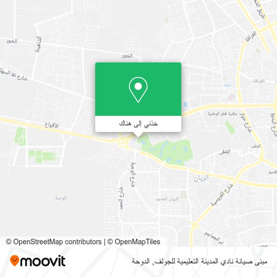 خريطة مبنى صيانة نادي المدينة التعليمية للجولف