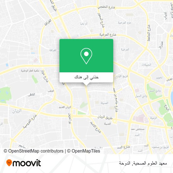 خريطة معهد العلوم الصحية