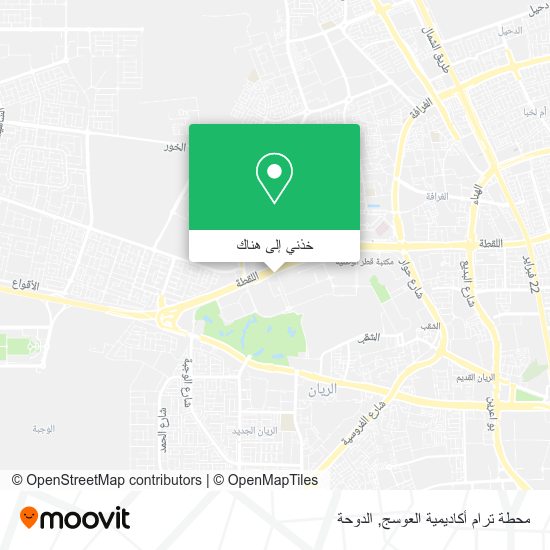 خريطة محطة ترام أكاديمية العوسج