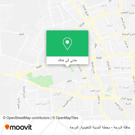 خريطة حافلة الدوحة - محطة المدينة التعليمية