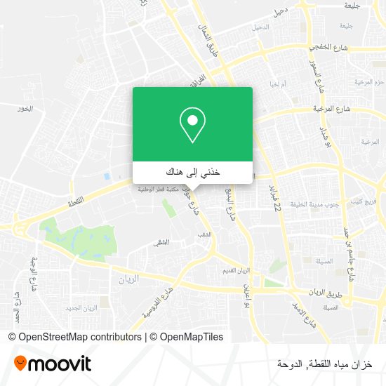 خريطة خزان مياه اللقطة