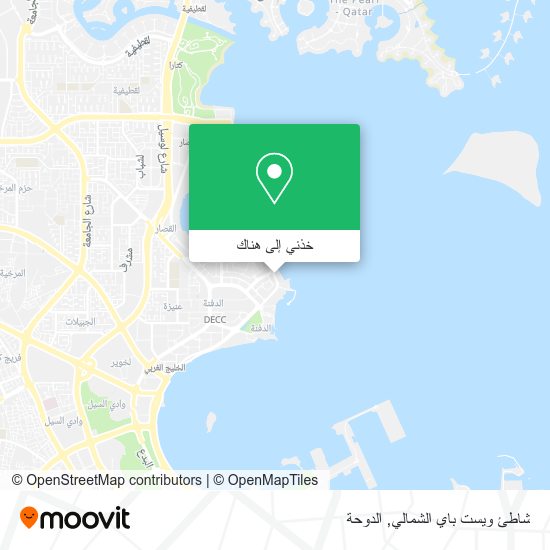 خريطة شاطئ ويست باي الشمالي