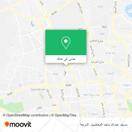 خريطة مسجد عبدالله ماجد المعاضيد