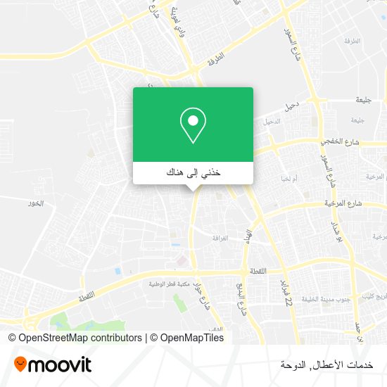 خريطة خدمات الأعطال
