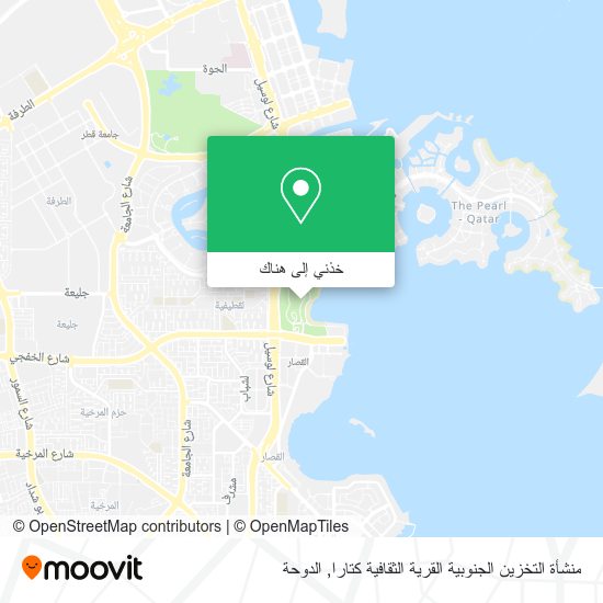 خريطة منشأة التخزين الجنوبية القرية الثقافية كتارا