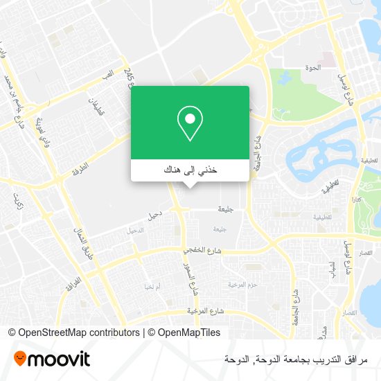 خريطة مرافق التدريب بجامعة الدوحة