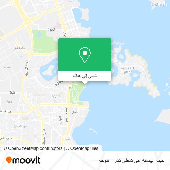 خريطة خيمة البيسانة على شاطئ كتارا