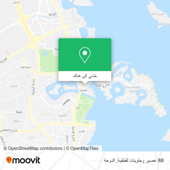 خريطة 88 عصير وحلويات لقطفية