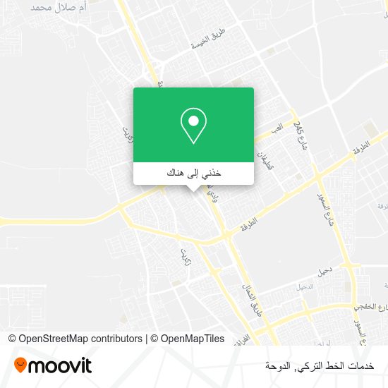 خريطة خدمات الخط التركي