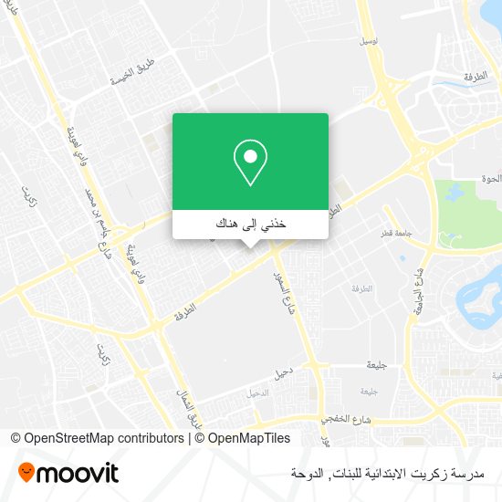 خريطة مدرسة زكريت الابتدائية للبنات