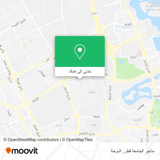 خريطة متاجر الجامعة قطر