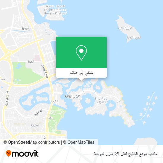 خريطة مكتب موقع الخليج لنقل الارض