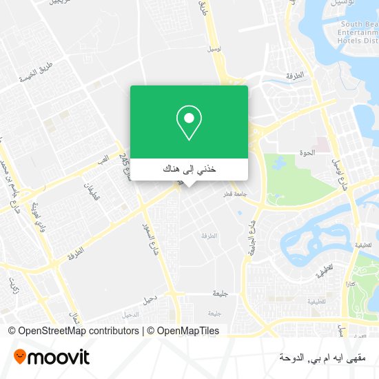 خريطة مقهى ايه ام بي