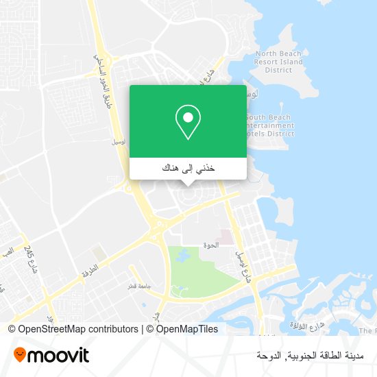 خريطة مدينة الطاقة الجنوبية