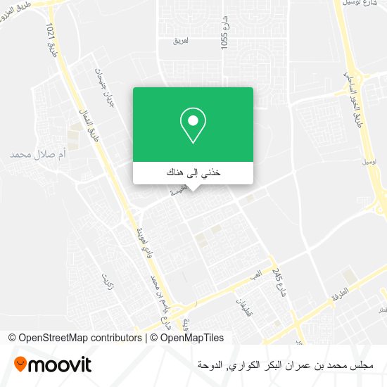خريطة مجلس محمد بن عمران البكر الكواري