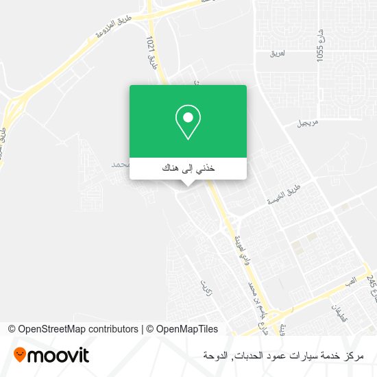 خريطة مركز خدمة سيارات عمود الحدبات