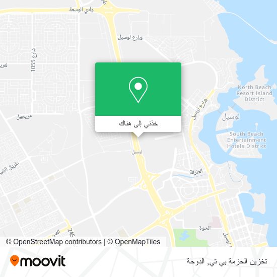 خريطة تخزين الحزمة بي تي