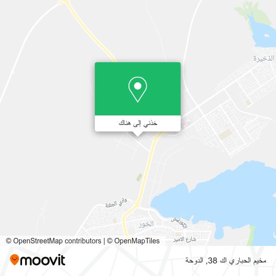 خريطة مخيم الحباري اك 38