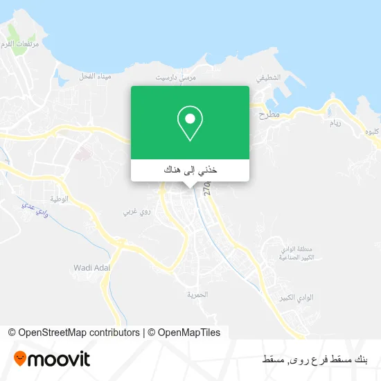 خريطة بنك مسقط فرع روى