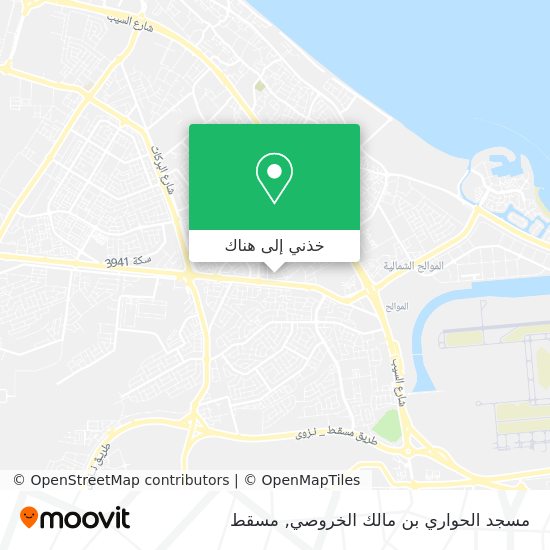 خريطة مسجد الحواري بن مالك الخروصي