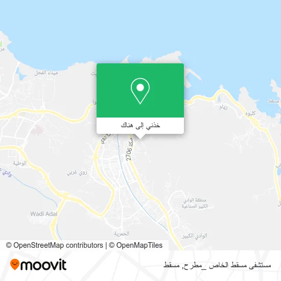 خريطة مستشفى مسقط الخاص _مطرح