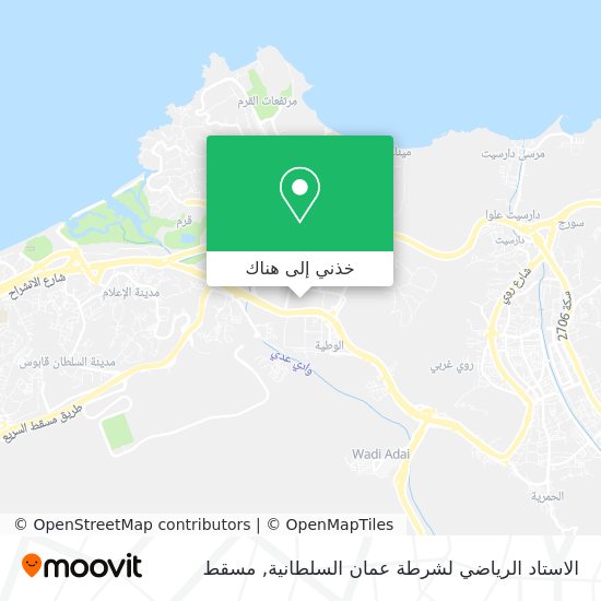خريطة الاستاد الرياضي لشرطة عمان السلطانية