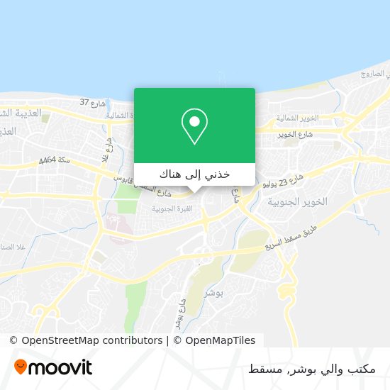 خريطة مكتب والي بوشر