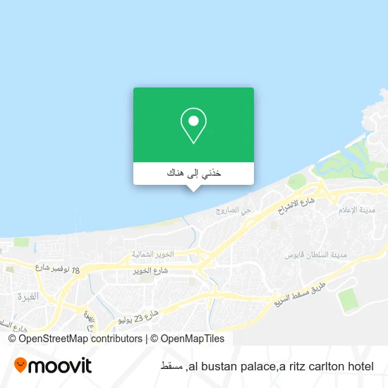 خريطة al bustan palace,a ritz carlton hotel
