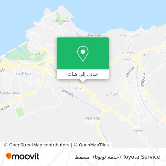 خريطة Toyota Service (خدمة تويوتا)