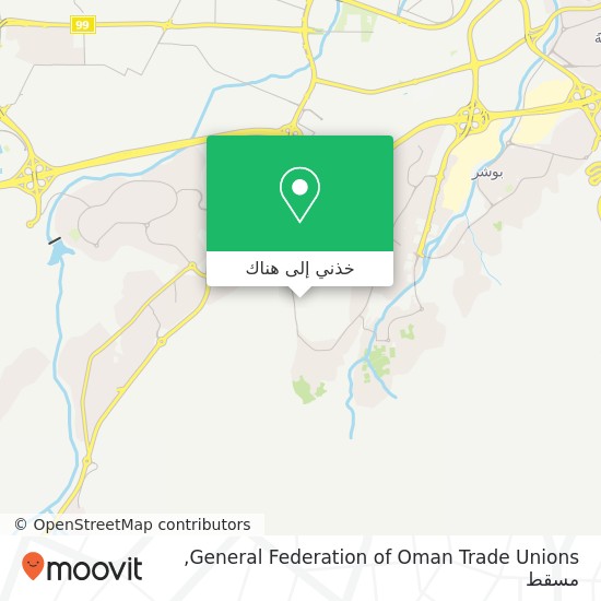 خريطة General Federation of Oman Trade Unions