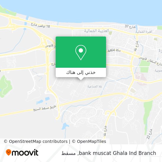 خريطة bank muscat Ghala Ind Branch