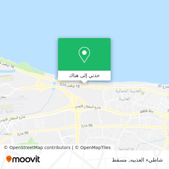 خريطة شاطيء العذيبه