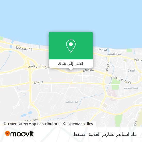 خريطة بنك استاندر تشاردر العذيبة
