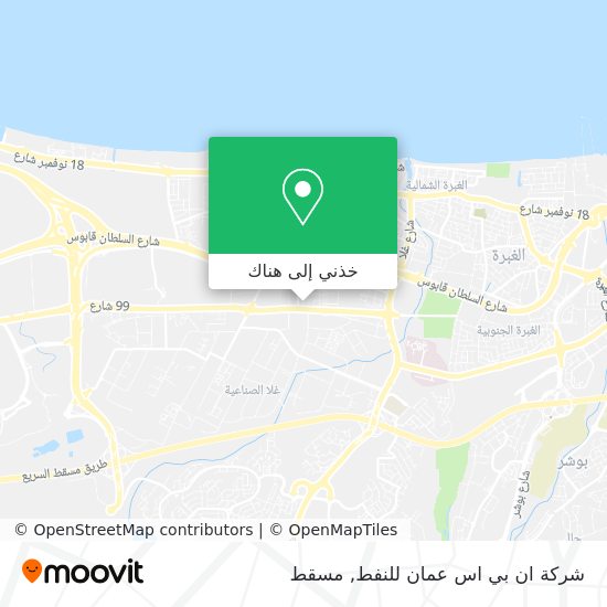 خريطة شركة ان بي اس عمان للنفط