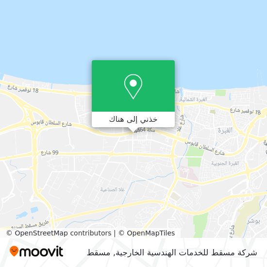خريطة شركة مسقط للخدمات الهندسية الخارجية