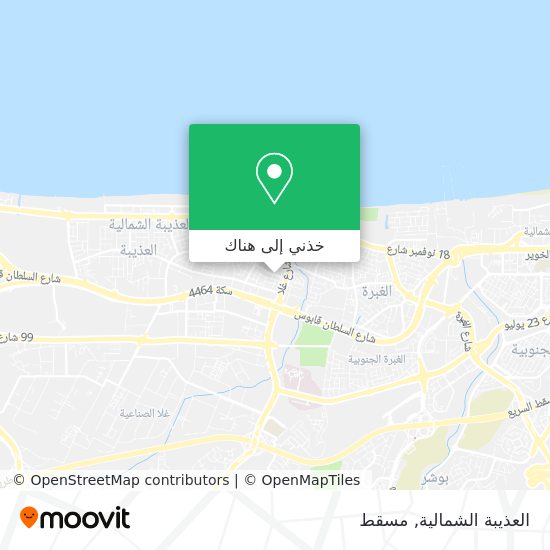 خريطة العذيبة الشمالية