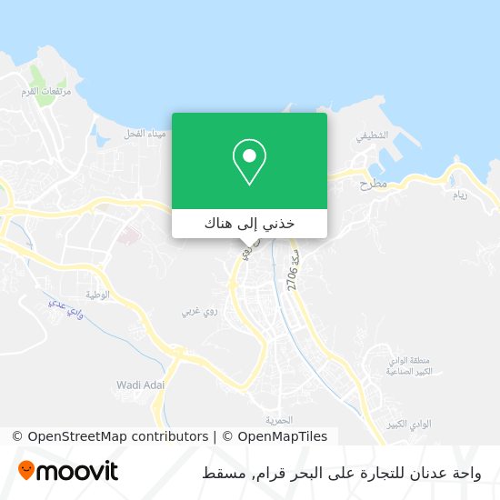 خريطة واحة عدنان للتجارة على البحر قرام