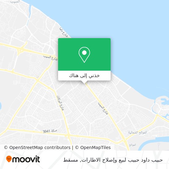 خريطة حبيب داود حبيب لبيع وإصلاح الاطارات