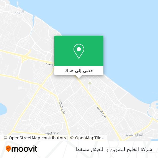 خريطة شركة الخليج للتموين و التعبئة