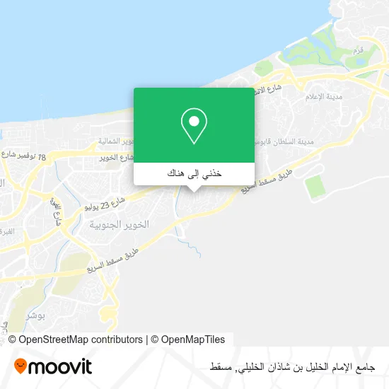 خريطة جامع الإمام الخليل بن شاذان الخليلي