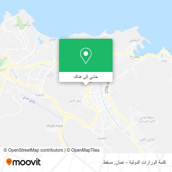 خريطة كلمة الوزارات الدولية - عمان