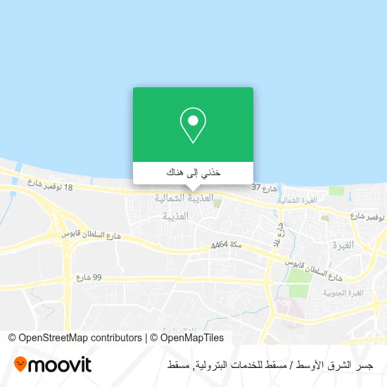 خريطة جسر الشرق الأوسط / مسقط للخدمات البترولية