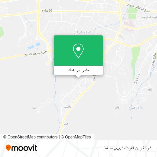 خريطة شركة زين انفوتك ذ.م.م